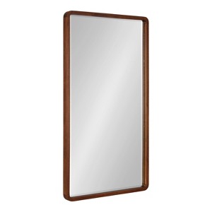 Kate and Laurel McLean Wood Radius Rectangle Wall Mirror, 20x36, Walnut Brown - 1 of 4