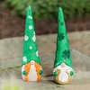 Evergreen 13"H Ceramic St. Patrick's Gnome Garden Statuary, Man Gnome - 2 of 4