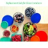 ATTOP Lids for Pyrex and Anchor Round Glass Containers (4-Cups, Green-4PK) - 3 of 4