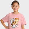 Girls' Maruchan Ramen Pets Oversized Short Sleeve Graphic T-Shirt - Mauve - 2 of 4