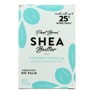 Peet Bros Coconut Vanilla Shea Butter Moisturizing Bath Bar - 5 oz - 1 of 4