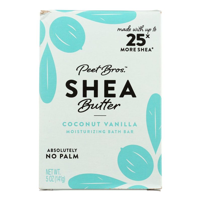 Peet Bros Coconut Vanilla Shea Butter Moisturizing Bath Bar - 5 oz, 1 of 6