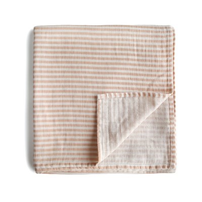 Mushie Organic Cotton Muslin Swaddle Blanket