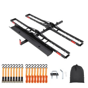 Dirt Bike Carrier for 2,Motorcycle Carrier Hitch Mount with Ramp Ratchet Straps,Stabilizers - 1 of 4