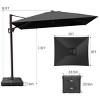 Crestlive Products 9x11FT Cantilever Umbrella Outdoor 360 Degree Rotation Offset Umbrella 6 Heights Adjustable with Base - 3 of 4