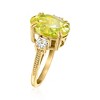 Ross-Simons 4.60 Carat Lemon Quartz Ring With .50 ct. t.w. White Topaz in 18kt Gold Over Sterling - 3 of 4
