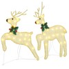 Aghana Digitals 2-Pack Fabric LED Reindeer Decor, Warm White String Lights, USB Powered, - 2 of 4
