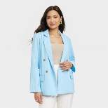 Women's Relaxed Fit Essential Blazer - A New Day™ Blue