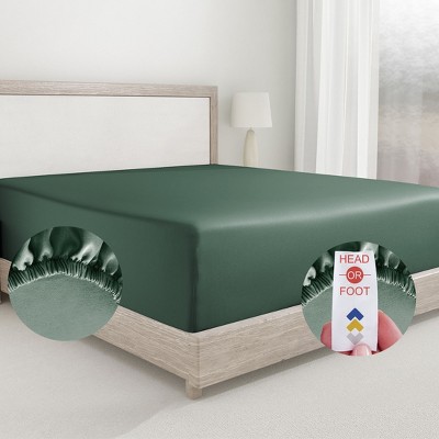 Hunter Green King Cotton Sateen Deep Pocket Sheet Set