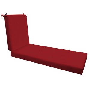 Honeycomb Outdoor Chaise Lounge Cushion - Textured Solid Imperial Red - 1 of 4