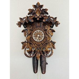 Eight Day Cuckoo Clock With 16 Inch Height Hand-Carved Vines and Leaves By River City Clocks - 1 of 4