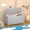 FONTOI Kids Toy Box Storage with Safety Hinged Lid, Toy Organizer for Kids, Children, Gray, 13"*16.7"*31.5" - 2 of 4