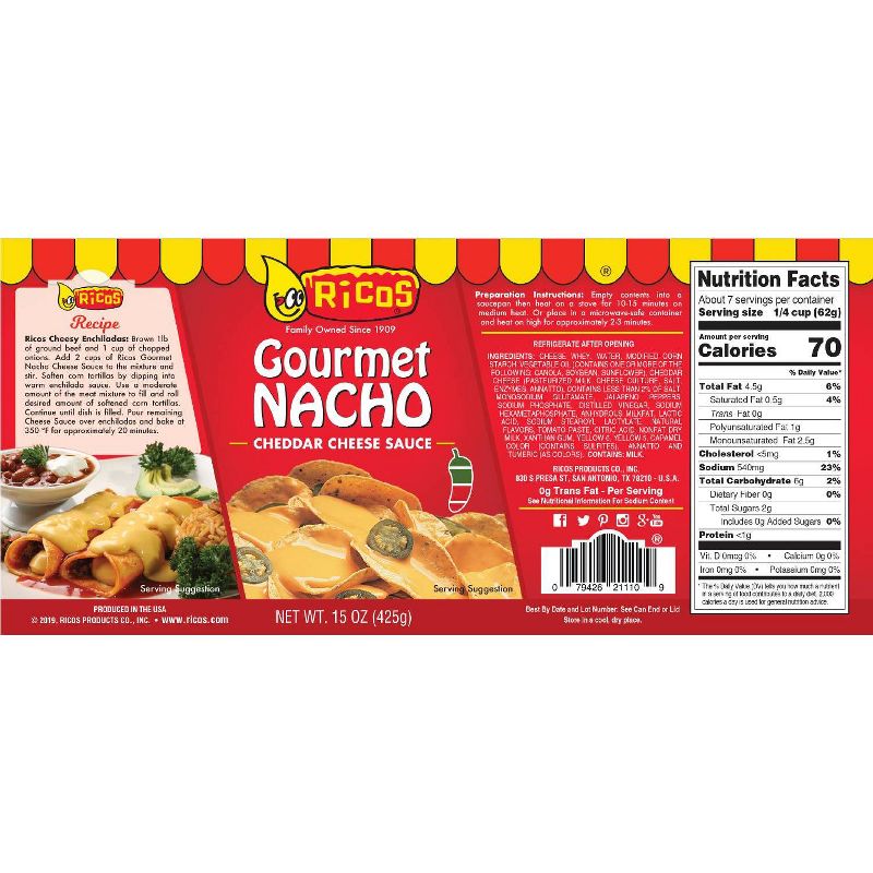 Ricos Gourmet Nacho Cheddar Cheese Sauce - 15oz, 3 of 6