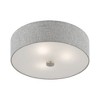 Livex Lighting Dakota 3 - Light Semi-Flush Mount in  Brushed Nickel/Shiny White - 4 of 4