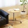 Movable Adjustable Coffee Table 360 Swivel Counter Bar Height Aluminum Star Base Movable for End Table Dining Room Home Kitchen Table - 2 of 4