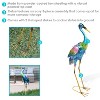 Sunnydaze Metal Crane Outdoor Garden Statues Sculptures - 29" H - Set of 2 - 3 of 4