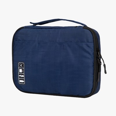 Hynes Eagle Cable Organizer Case With Strap 7.9 inch Navy Blue