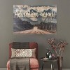 24" x 36" Adventure Awaits Mountains Print on Planked Wood Wall Sign Panel - Gallery 57: Rustic Modern Decor, Nature Inspired - 2 of 4