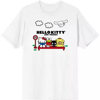helikopter Woordenlijst Gaan wandelen Hello Kitty & Friends Bus Stop Juniors White T-shirt : Target