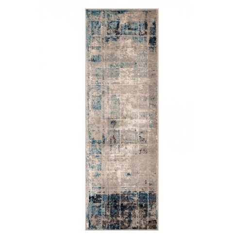 Distressed Abstract Lines Indoor Runner or Area Rug by Blue Nile Mills - image 1 of 4