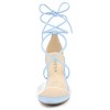 Allegra K Women's Clear Strap Padded Insole Lace Up Block Heels Sandals - 2 of 4