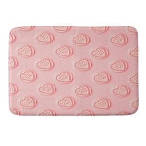 Ballack Art House Love Candy Memory Foam Bath Rug Pink - Deny Designs: Abstract Microfiber, Machine Washable, 1'9"x2'10" - 1 of 4