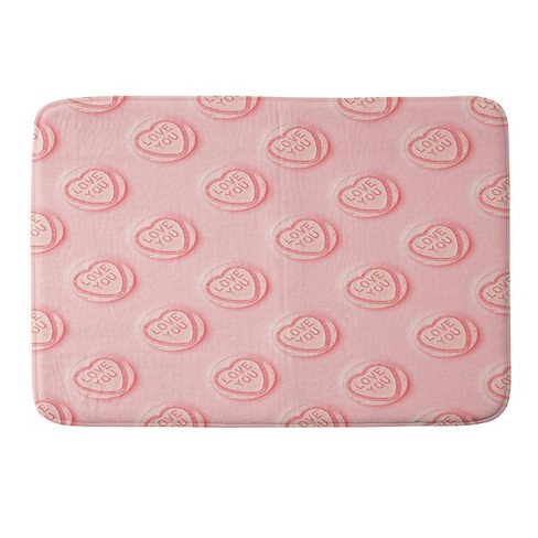 Ballack Art House Love Candy Memory Foam Bath Rug Pink - Deny Designs ...