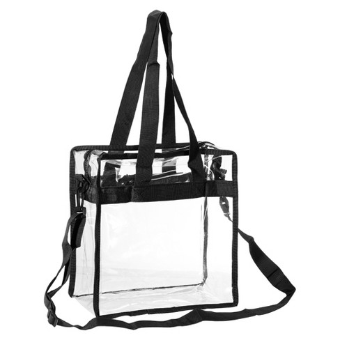 Unique Bargains Pvc Zipper Clear Makeup Bag 1 Pc Black : Target