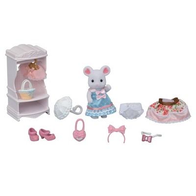 Calico Critters Chocolate Rabbit Family, Set of 4 Collectible Doll