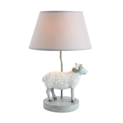 Resin Sheep Lamp with Linen Sade - 3R Studios