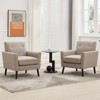 Mid-Century Accent Chairs, Modern Living Room Chairs,Linen Upholstered Accent Armchair, Sofa Chair With Thicker Seat Cushion - 3 of 4