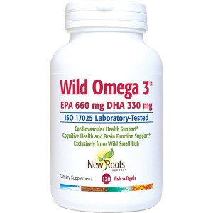 New Roots Herbal Wild Omega-3 EPA 660 mg & DHA 330 mg Fish Oil Softgels - 120 Count - 1 of 4
