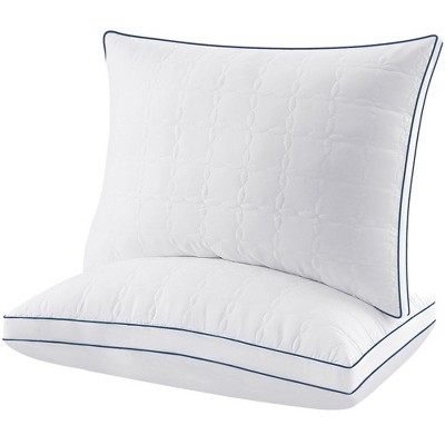 2 Pack Bed Pillows - Standard Size Set of 2, Soft Down Alternative Fill, Supportive for All Sleepers, White