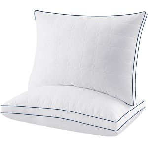 2 Pack Bed Pillows - Standard Size Set of 2, Soft Down Alternative Fill, Supportive for All Sleepers, White - 1 of 4