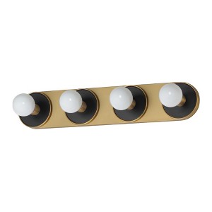 Maxim Lighting Hollywood 4 - Light Vanity in  Black/Natural Aged Brass - 1 of 1
