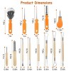 Racxily 13Pcs Halloween Pumpkin Carving Kit Stainless Steel Carving Kit Pumpkin Sculpting Cutting Kit Halloween Decorative Tools - 3 of 4