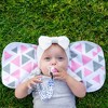 Dodo Babies 5-Pack Baby Burp Cloths - Soft Absorbent Cotton Burp Cloths - Includes Pacifier Case & 2 Pacifier Clips, Pink/Grey/Black - 3 of 4