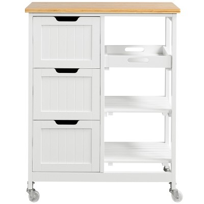 Yaheetech Rolling Kitchen Island Kitchen Cart With Cabinet Drawer   GUEST A7d54140 2a38 48ab 831d 6a3ae899b93c