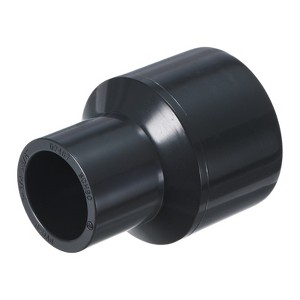 Unique Bargains Water Line Straight UPVC Reducer Pipe Fitting Reducing Coupling Connector Black - 1 of 4