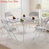 33.6" Square Folding Card Table - Portable, PU Soft Cushion, Ideal for Living Room, Office & Camping - 3 of 4