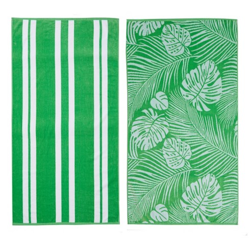 YYZZH Pretty Tropical Beach Palm Tree Holiday Ocean Kitchen Hand Towels  with Hook & Loop Set of 2 Absorbent Bath Hand Towel Hanging Tie Towel