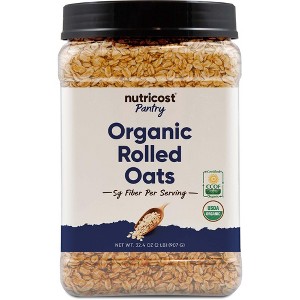 Nutricost Pantry Organic Rolled Oats (2 LB) - 5g Fiber Per Serving, USDA Organic, Vegan, GMO-Free - 1 of 4
