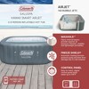 Coleman SaluSpa AirJet 4 to 6 Person Inflatable Hot Tub Square Portable Outdoor Spa with 114 Soothing AirJets and Insulated Cover, Gray - 2 of 4