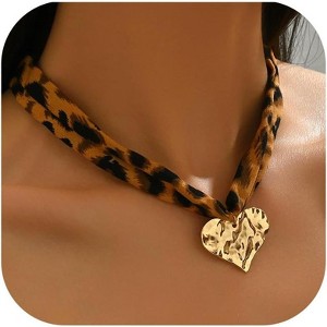 Boho Beach Scarf Necklace with Gold Charms - Starfish, Cross & Flower Pendant Jewelry - 1 of 4