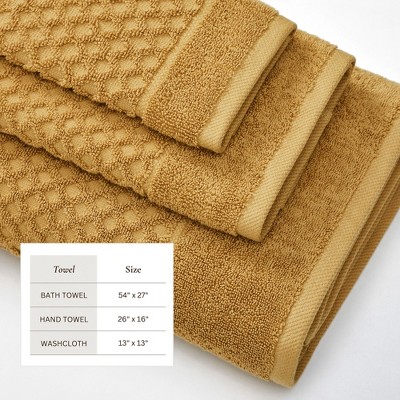Marigold Cotton Textured 6 Piece Towel Set for Kids