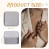 Unique Bargains Velvet Ring Organizing Display Mini 3 Slot Jewelry Storage Box - 2 of 4