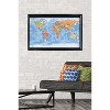 Trends International Map - World Time Zones Framed Wall Poster Prints - 2 of 4