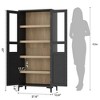 Tall Storage Cabinet,2 Doors,Kitchen Pantry 5 Tier Bathroom Cabinet with Adjustable Shelves - 2 of 4