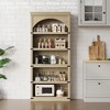Arched Bookcase 5 Shelf Bookshelf 68.7" Tall Bookcase Farmhouse Curved Storage Rack Wooden Bookshelves for Home Office, Living Room - 3 of 4