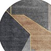 Charcoal Taupe And Gray Geometric Washable Indoor Outdoor Area Rug - 4 of 4